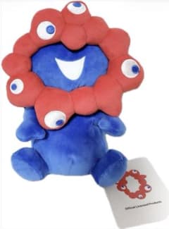 ミャクミャク お手玉風ぬいぐるみMサイズ 赤青ノーマル　新品未使用 ミャクミャク お手玉風ぬいぐるみMサイズ 赤青ノーマル 新品未使用