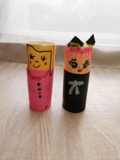 トイレットペーパーの芯 人形（アーニャとお姫様セット）のサムネイル