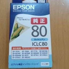 ★純正★EPSON ICLC80　新品　ライトシアン　インクカートリッジのサムネイル