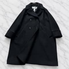 美品 TICCA ティッカ 23AW ウール テントコート 黒 ブラック ロング