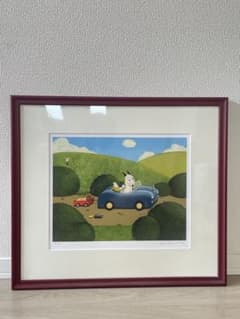 【希少 メーカー売り切れ】島田ゆかデジタルプリント「バムとケロのおかいもの」版画 希少 メーカー売り切れ】島田ゆかデジタルプリント「バムとケロのお