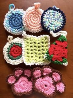アクリルたわし エコたわし 8枚セット ハンドメイドのサムネイル