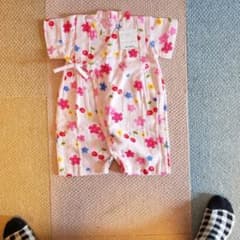 新品　　甚平 ロンパース 女の子のサムネイル