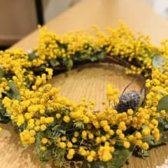 フレッシュミモザとユーカリリース　お値下げのサムネイル