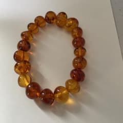 天然琥珀 腕輪念珠　ブレスレット 20玉のサムネイル