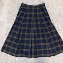 希少／美品✨バーバリー シルク混 チェック柄 シャドー入り