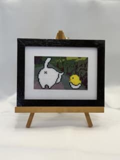 ビーズ織絵画 邂逅 ハンドメイド 額・化粧箱付きのサムネイル