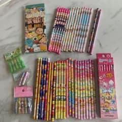 鉛筆　まとめ売り63本★えんぴつキャップ12個のサムネイル