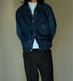 MAATEE&SONS 24SS ライトオンスデニムプラテッドブルゾン サイズ2