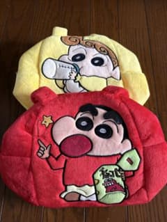 크레용 신짱 해바라기 봉제인형 파우치 2개 세트