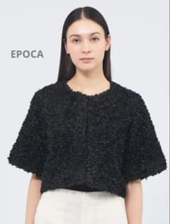 EPOCA STORIA＊エポカ花びらフリルディテール2wayボレロブラック40 EPOCA STORIA＊エポカ花びらフリルディテール2wayボレロブラック40