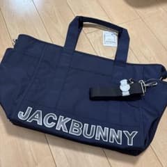 JackBunny!!ビッグトートバッグ ダークネイビー内外ポケットゴルフ 