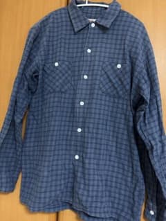 BEAMS 古着ネルシャツ チェック柄 ブルー系 Mのサムネイル