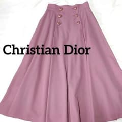 美品 Dior ヴィンテージ ロングスカート Ａライン マキシ ピンク 前ボタン 美品 Dior ヴィンテージ ロングスカート Aライン マキシ ピンク 前