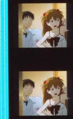 エヴァンゲリオン 35mmフィルム 連続５コマ アスカラングレー 碇シンジ エヴァンゲリオン 35mm映画フィルム 連続5コマ アスカラングレー 碇