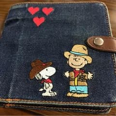 スヌーピーデニム財布 がま口のサムネイル