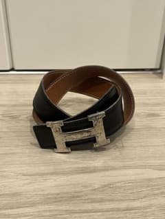 vintage HERMES H logo belt エルメス コンスタンス - メルカリ