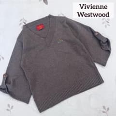 希少 ヴィヴィアンウエストウッド オーブ 刺繍 ニット ブラウン ボタン