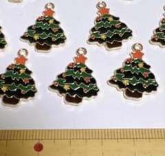 m*a様 クリスマスツリー　エナメルチャーム 10個 - 3