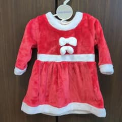 クリスマス サンタ ベビー 80cm 子供服 キッズ 女の子 ワンピースのサムネイル