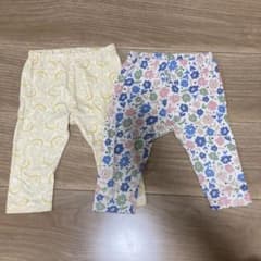 ユニクロ レギンス 100cm 2枚セット 7部丈のサムネイル