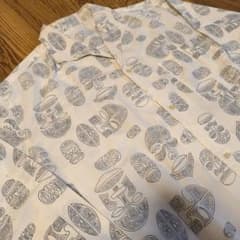 50s ビンテージ 総柄 レーヨン 長袖シャツvintage 1950sのサムネイル