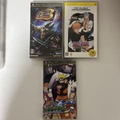 PSP 소프트 3개 세트 몬한·BLEACH·나루토