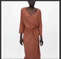 Zara テラコッタ ワンピースのサムネイル