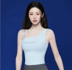 XEXYMIX ヨガウェア アシンメトリー ロゴ入り クロップド丈 ブラトップのサムネイル
