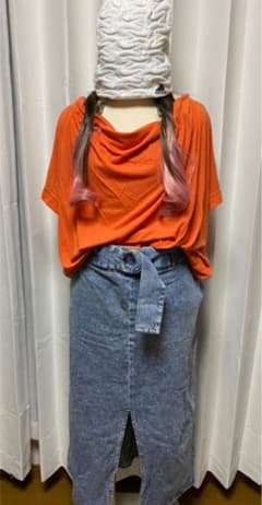 いちこ様専用 4L 大きいサイズ レディース 半袖トップスとデニムスカートセットのサムネイル
