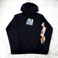 NIKE AIR JORDAN フェード パーカー プリント 黒 XL