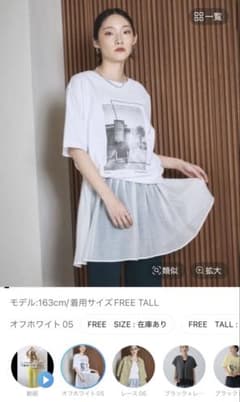 LEPSIM 裾アソートレイヤードキャミ　FREETALLサイズのサムネイル