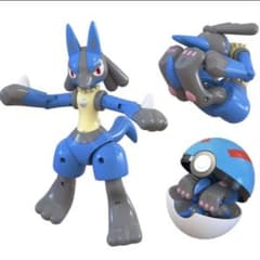 激レア　ポケモン　チェンジングフィギュア　ルカリオ　変身　モンスターボールのサムネイル