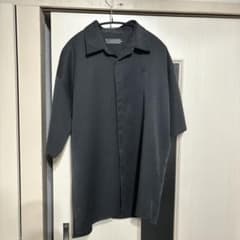 CLEL　TR ルーズ半袖レギュラーカラーシャツ　チャコールグレーのサムネイル