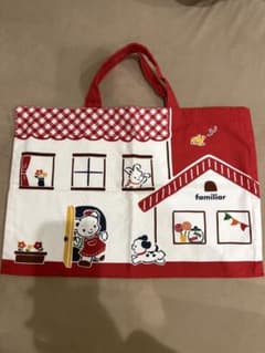 B品　familiar トートバッグ 赤のサムネイル