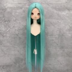 O*a様 ドールウィッグ 8~9インチ ロングヘア ストレート エメラルド