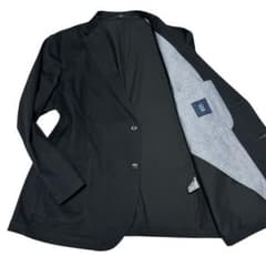 極美品 2XL デニスラ テーラードジャケット ブラック ストレッチ EDWIN 
