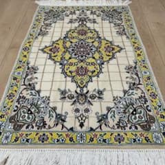 ペルシャ絨毯　ナイン産　ラグ　96x63㎝　玄関マット ペルシャ絨毯 ナイン産 ラグ 96x63㎝ 玄関マット - メルカリ