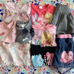 お値下げ！まとめ売り　100cm 女の子　プリキュア　Tシャツ　スカート　9枚のサムネイル