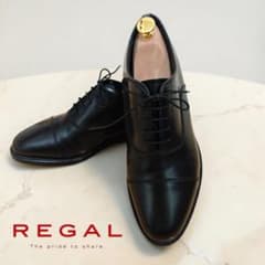 美品】REGAL 4300 ストレートチップ 25cm 黒 革靴 リーガル - メルカリ