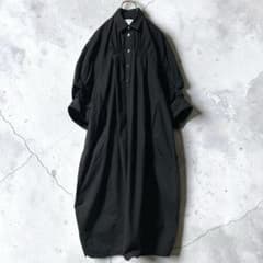 人気商品❤️23SS❤️ENFOLD タックスリーブシャツワンピース ギャザー 黒 人気商品❤️23SS❤️ENFOLD タックスリーブシャツワンピース ギャザー