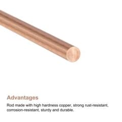銅製丸棒旋盤バーストック CNCカッティング用 直径4 mm 長さ150 mmのサムネイル