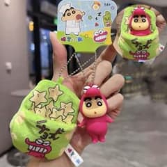크레용 신짱 악어 산 씨 초코비 in 매력 열쇠 고리 [신품 미사용]