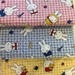 ミッフィー 生地 3色セット チェック柄のサムネイル