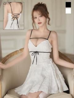 Jewels キャバドレス バックレースアップリボンフレアミニドレス