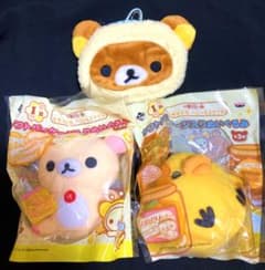 리락쿠마 허니 & 스마일 봉제인형 마스코트 3점 세트
