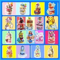 オーダーオムツケーキ♡細かな希望OK＆オムツサイズ選べる♡～ご予算に応じて制作～のサムネイル