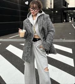 sheller】シェリエ BIG double zip hoodie パーカー - メルカリ