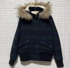 a*様 ブラックウォッチ柄 短丈 ファー付き ジャケット チェック柄 y2k