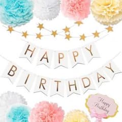 誕生日のお祝いセット★飾りつけ (即購入OK)のサムネイル
